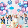 Ballons Anniversaire Rose Bleu, 52 Pièces Ballon Helium Métallique et Ballon Confettis avec Ruban, Arche Ballons pour Gender Rev