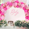 Ballons anniversaire rose, 52 pièces ballon rose ballon rose or, ballon helium transparent confettis violet, ballons rosé décora