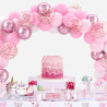 Ballons Anniversaire Rose Blancs, 52 Pièces Hélium Ballons Roses Blancs Avec Rubans, Ballon Rose Pour Mariage, Décoration Annive