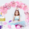 Ballons Anniversaire Rose Blancs, 52 Pièces Hélium Ballons Roses Blancs Avec Rubans, Ballon Rose Pour Mariage, Décoration Annive