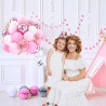 Ballons Anniversaire Rose Blancs, 52 Pièces Hélium Ballons Roses Blancs Avec Rubans, Ballon Rose Pour Mariage, Décoration Annive