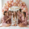 Qifu ballon rose rétro-50 pièces 12pouces ballons anniversaire rose or,metallique pastel, beige et confetti ballon helium pour d
