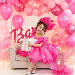 Ballon rose, 52pcs ballons anniversaire rose, ballons rose métallique rouge rose mat, ballon helium latex pour decoration annive