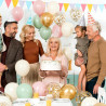 Qifu ballons vert sauge rose 50 pièces ballon beige blanc confettis doré latex ballon helium pour decoration anniversaire mariag