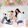 Qifu ballons vert sauge rose 50 pièces ballon beige blanc confettis doré latex ballon helium pour decoration anniversaire mariag