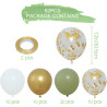 Ballons Anniversaire Vert Or,50 Pcs Ballons Rétro Verts Et Or Blanc Confettis Ballon Mariage,Ballon Vert Sauge Pour Décoration A