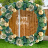 Ballons Anniversaire Vert Doré, 52 Pièces Ballons Hélium Rétro Verts Avec Rubans, Ballon Vert Sauge Confettis Métallisé Or Latex