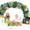 Ballons Anniversaire Vert Doré, 52 Pièces Ballons Hélium Rétro Verts Avec Rubans, Ballon Vert Sauge Confettis Métallisé Or Latex