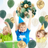 Ballons Anniversaire Vert Doré, 52 Pièces Ballons Hélium Rétro Verts Avec Rubans, Ballon Vert Sauge Confettis Métallisé Or Latex