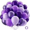 QIFU Ballon Violet 60 Pièce 12 Pouces, Métallique Violet Foncé Et Clair Latex Hélium Ballon Decoration Anniversaire Pour Fille B