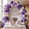 QIFU Ballon Violet 60 Pièce 12 Pouces, Métallique Violet Foncé Et Clair Latex Hélium Ballon Decoration Anniversaire Pour Fille B