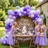 QIFU Ballon Violet 60 Pièce 12 Pouces, Métallique Violet Foncé Et Clair Latex Hélium Ballon Decoration Anniversaire Pour Fille B