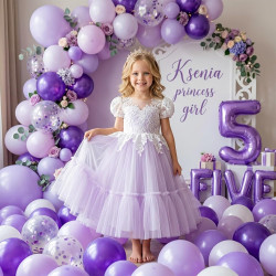 QIFU Ballon Violet 60 Pièce 12 Pouces, Métallique Violet Foncé Et Clair Latex Hélium Ballon Decoration Anniversaire Pour Fille B
