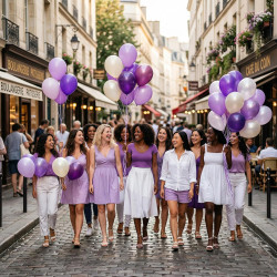 QIFU Ballon Violet 60 Pièce 12 Pouces, Métallique Violet Foncé Et Clair Latex Hélium Ballon Decoration Anniversaire Pour Fille B