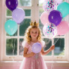 QIFU 50 Ballons En Latex Motif Sirène,Ballon Violet Rose Bleu Ballon Confettis Pourd Decoration Anniversaire Fille Mariage Baby 