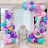 QIFU 50 Ballons En Latex Motif Sirène,Ballon Violet Rose Bleu Ballon Confettis Pourd Decoration Anniversaire Fille Mariage Baby 