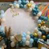 Ballons Anniversaire Bleu Sable Blanc Or, 52 Pièces Ballon Bleu Blanc Doré, Ballons De Bleu Marine Macaron Confettis Métallisé O