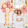 Ballons anniversaire rétro blush rose or or blanc, 50 pièces or rose poussiéreux ballons de baudruche hélium latex ballon pour f