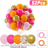 Ballon rose et orange-qifu ballon rose or et orange helium ballons anniversaire pour decoration anniversaire fille enfant femmes