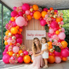 Ballon rose et orange-qifu ballon rose or et orange helium ballons anniversaire pour decoration anniversaire fille enfant femmes