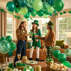 QIFU Ballon Vert Sauge 50 Pièces Ballon Vert Foncé Confettis Latex Hélium Ballons Pour Decoration Anniversaire Garcon,Ballon Gen