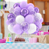 Ballons Violet Clair Blanc Anniversaire, 52 Pièces Ballon Violet Pastel Decoration, Ballon De Baudruche Transparent Confettis Li