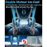 Kouric Ventilateur de Cou Climatiseur Mobile, Ultra-Silencieux, Affichage LED, 3 Niveaux de Refroidissement(15℃/20℃/25℃), Batter