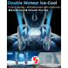 Kouric Ventilateur de Cou avec Plaque de Refroidissement,Mini Climatiseur Portable Rechargeable USB sans Palme & Mains Libres,To