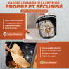 PORTENTUM Papier cuisson air fryer - 100 pièces Food-Grade sans BPA, 20×24 cm, adapté friteuses 5–8 L, solution idéale pour prép
