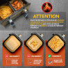 PORTENTUM Papier cuisson air fryer - 100 pièces Food-Grade BPA gratuit, 16 x 24 cm, pour friteuse sans huile 3 à 4,5 litres - Id