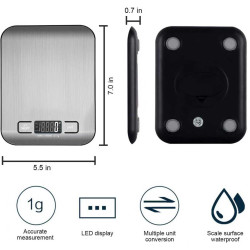 Balance De Cuisine NuméRiques, Balances NuméRiques Professionnelles 10 kg - Mesure PréCise Jusqu'à 1g,Balances De Cuisine éLectr