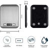 Balance De Cuisine NuméRiques, Balances NuméRiques Professionnelles 10 kg - Mesure PréCise Jusqu'à 1g,Balances De Cuisine éLectr