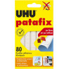 UHU Patafix - Pastilles Adhésives Prédécoupées - Fixation Rapide et Propre - Testées Sous Contrôle Dermatologique - Blanches - 8