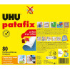 UHU Patafix - Pastilles Adhésives Prédécoupées - Fixation Rapide et Propre - Testées Sous Contrôle Dermatologique - Blanches - 8