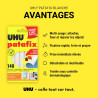 UHU Patafix - Pastilles Adhésives Prédécoupées - Fixation Rapide et Propre - Testées Sous Contrôle Dermatologique - Blanches - 1