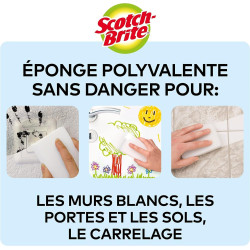 Scotch-Brite Éponge Magique en Melamine de Nettoyage, 12 par lot - Gomme Magique Pour Éliminer les Taches et les Saletés Tenaces