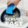 Scotch-Brite Éponge Grattante Scrub Dots pour La Cuisine - 3 Éponges par Paquet - Non rayante - pour Un Nettoyage Efficace et Pr