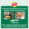 Scotch-Brite Classic Éponge à Récurer en Cellulose non Rayante - 3 Pièces - Tampon à Récurer Très Absorbant Indiqué pour les Tâc