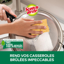 Scotch-Brite Classic Tampon à récurer, 3 éponges par pack - Pour le nettoyage de cocottes en fonte, poêles, brûleurs, outils de 