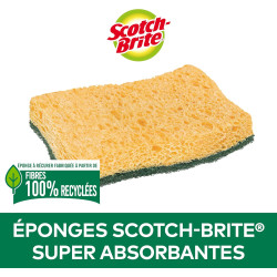 Scotch-Brite Classic Tampon à récurer, 3 éponges par pack - Pour le nettoyage de cocottes en fonte, poêles, brûleurs, outils de 