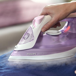 Philips fer à repasser Série 3000 - Puissance Fer à Vapeur 2000W, Effet Pressing 140 g, Débit Vapeur Continue 30 g/min, Semelle 