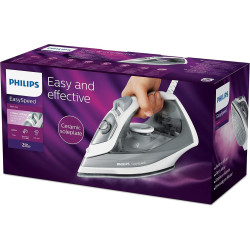 Philips fer à repasser EasySpeed - Puissance Fer à vapeur 2 000 W, Effet Pressing 100 g, Débit Vapeur Continue 15 g/min, Semelle