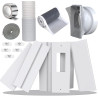 240cm joint de porte pour climatiseur avec Tuyau Φ13cm Extensible, 1m Filtre DIY & Joint, Adaptateur Universel 13/15cm pour Clim