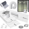 240cm kit calfeutrage climatiseur pour climatiseur mobile avec Tuyau Φ15cm, 1 m Filtre DIY & Joint, Adaptateur 13/15cm pour Mobi