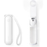 JISULIFE Mini ventilateur portatif, ventilateur à main 3 en 1, ventilateur de poche rechargeable, ventilateur à piles [12-19 heu