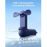 JISULIFE Mini ventilateur portatif, ventilateur à main 3 en 1, ventilateur de poche rechargeable, ventilateur à piles [14-21 heu