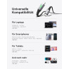 INIU Cable USB C, [0.3m+0.3m] 100W 5A PD QC4 Câble usb c vers usb c Charge Rapide, Chargeur Type C de Données en Nylon Tressé po