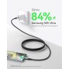 INIU Cable USB C, [1m+1m] 100W 5A PD QC4 Câble usb c vers usb c Charge Rapide, Chargeur Type C de Données en Nylon Tressé pour M
