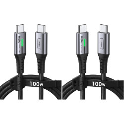 INIU Câble USB C, 1m 100W PD 5A Cable USB C Charge Rapide QC 4.0 Chargeur Type C Nylon Tressé pour iPhone 16 15 Samsung S23 Ultr