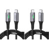 INIU Câble USB C, 1m 100W PD 5A Cable USB C Charge Rapide QC 4.0 Chargeur Type C Nylon Tressé pour iPhone 16 15 Samsung S23 Ultr